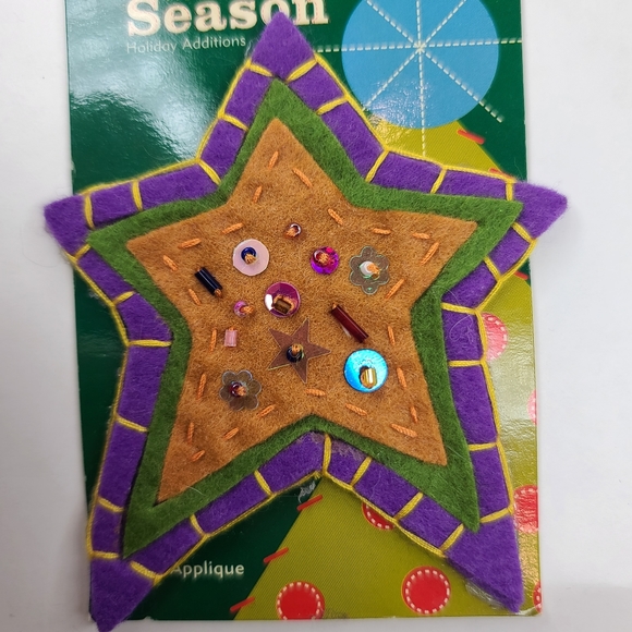 'Tis The Season Holiday Additions Star Iron-On Applique Set of 6 Star Iron-On - Picture 2 of 8